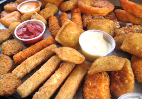 Assorted appetizers from Billy Boy's Restaurant in Chicago Ridge
